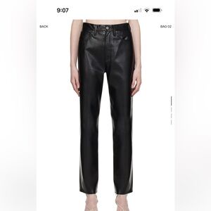AGOLDE
Black 90's Pinch Waist Leather Pants